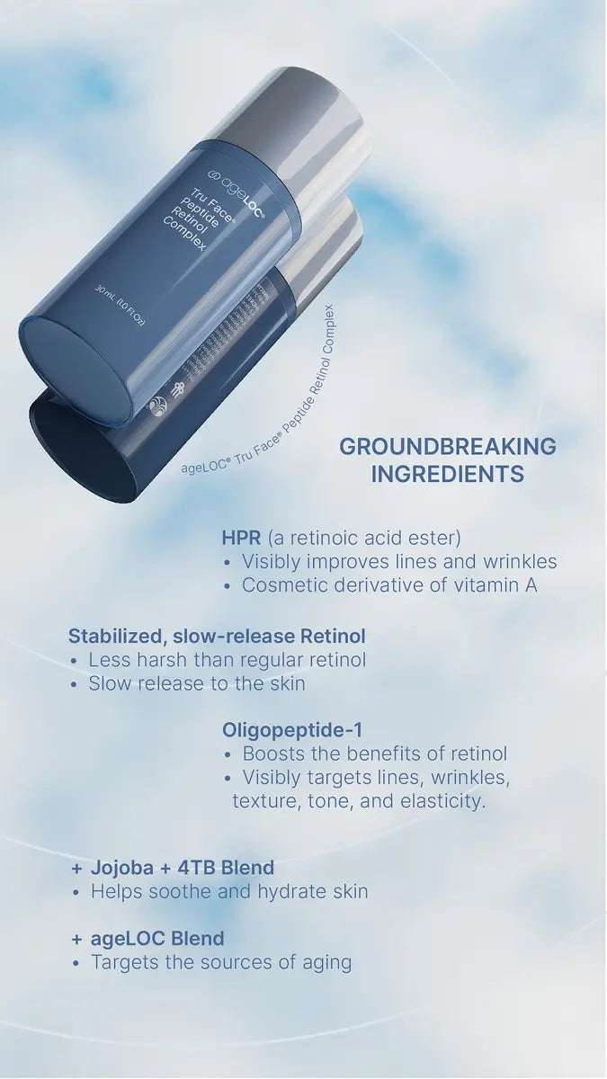SGMY PC ageLOC Tru Face AI Peptide Retinol Complex Groundbreaking Ingredients